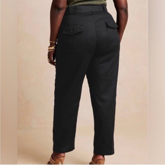 NWT Banana Republic TALL LONG Pant Trouser Utility Stretch Linen Cotton Army 14 - Picture 12 of 13